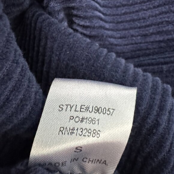 Mittoshop Women’s Size Small Solid Blue Corduroy Fringe Hem Casual Mini Skirt - Picture 8 of 8